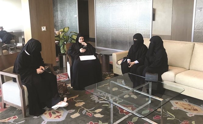 جانب من الطالبات خلال الاعتصام