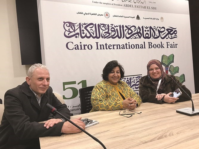 جانب من مشاركة أمل عبدالله في معرض القاهرة الدولي للكتاب