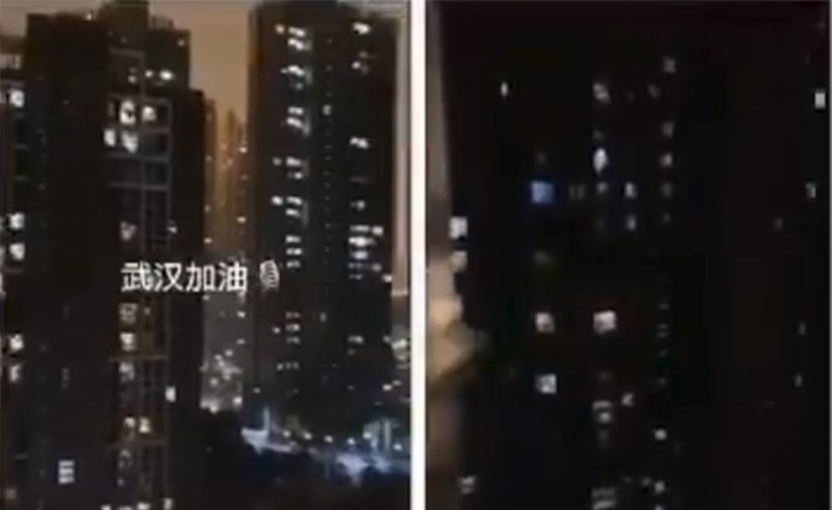 شاهد: سكان "ووهان" يتحدون "كورونا" من شرفات منازلهم