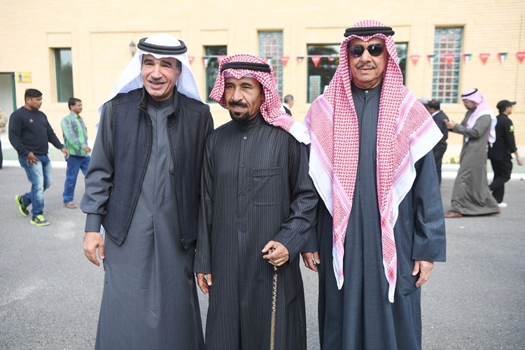 عبدالله المشعل وسعود البابطين مع الشيخ علي الجابر