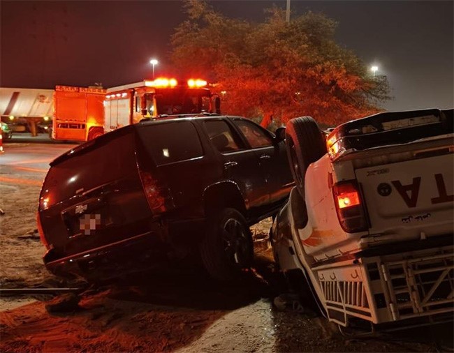 وفاة شخص في حادث تصادم على طريق جاسم الخرافي