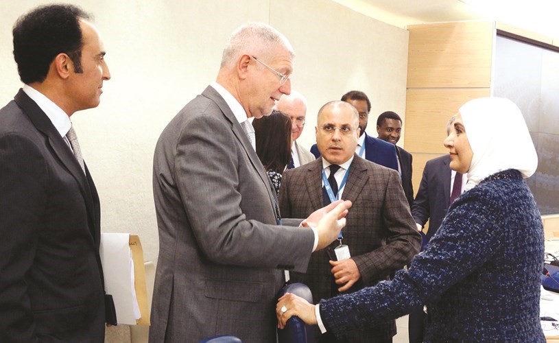 الوزيرة مريم العقيل مع نائب رئيس مجلس الأمم المتحدة لحقوق الإنسان