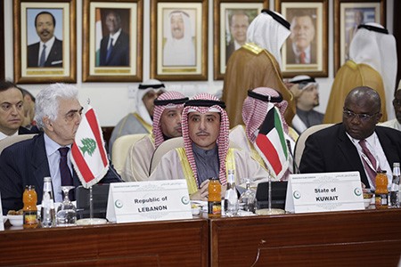 الشيخ د.أحمد الناصر خلال الاجتماع الطارئ لمنظمة التعاون الإسلامي لمناقشة "صفقة القرن" 