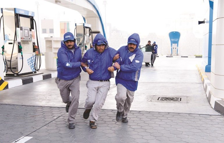 «البترول الوطنية» تنظم تمريناً ميدانياً على حادث وهمي في إحدى محطاتها