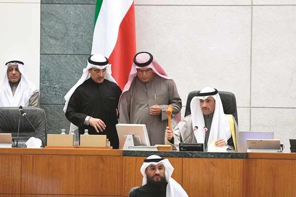 رئيس مجلس الأمة مرزوق الغانم ومبارك الحريص والشيخ د.أحمد الناصر