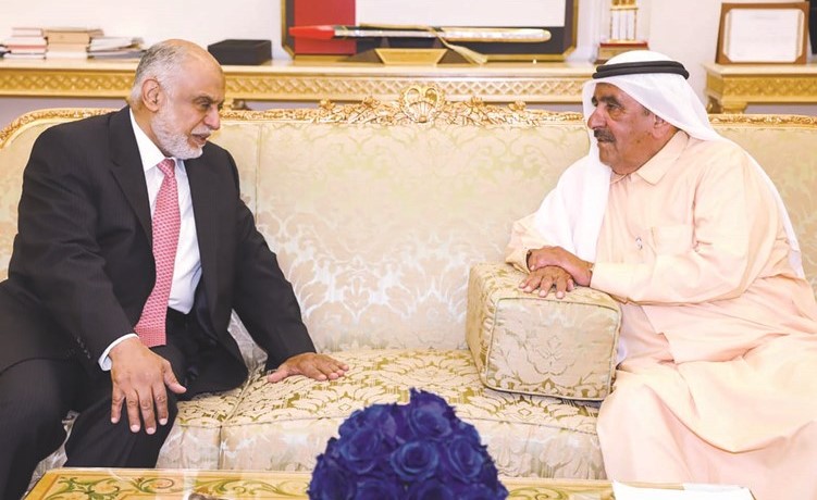 الشيخ حمدان بن راشد آل مكتوم ود.محمد الجارالله