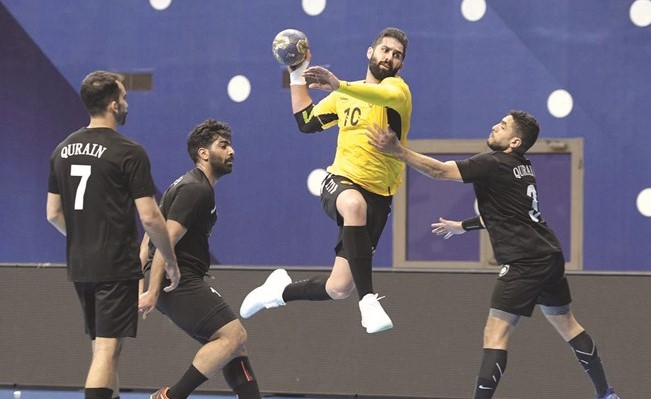 جانب من مباراة القادسية والقرين
