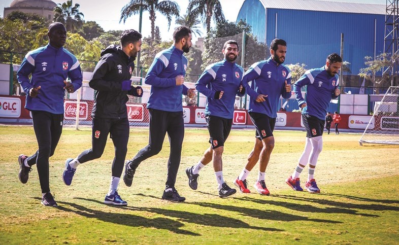 تدريبات جدية للأهلي استعدادا لطلائع الجيش