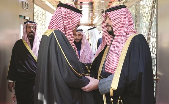 سمو الشيخ صباح الخالد لدى مغادرته الرياض وفي وداعه وزير الدولة وعضو مجلس الوزراء صاحب السمو الملكي الأمير تركي بن محمد بن فهد