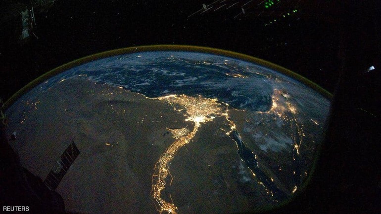 "ناسا" تنشر صورة نادرة "للنيل المضيء" في مصر