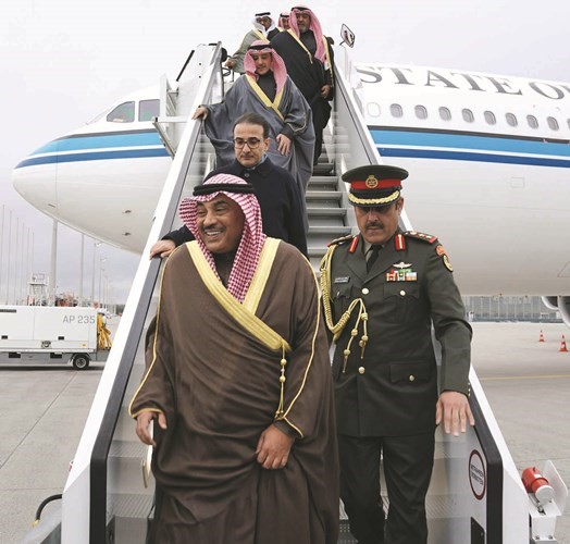 سمو رئيس مجلس الوزراء الشيخ صباح الخالد لدى وصوله إلى ألمانيا