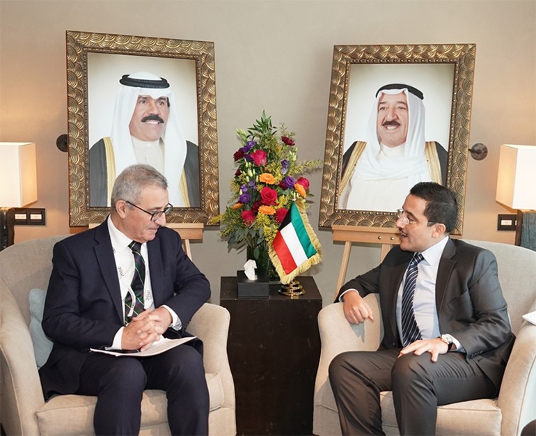 الشيخ د.أحمد ناصر المحمد خلال لقائه نظيره المالطي