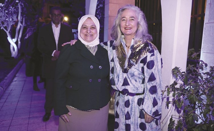 هند الصبيح مع السفيرة الفرنسية ماري ماسدوبوي