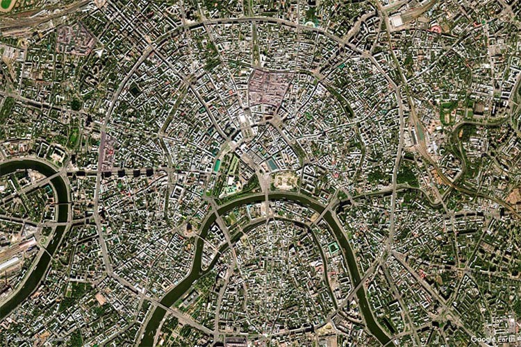 صورة لموسكو من الفضاء، روسيا