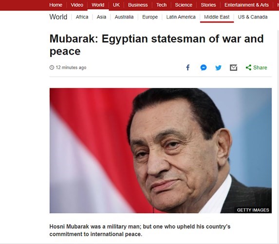 الـ BBC وصفت الرئيس الراحل بالقائد العسكري المنحاز للسلام