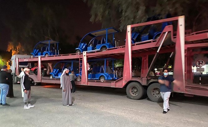 توفير 8 سيارات غولف بالحجر  الصحي بالخيران