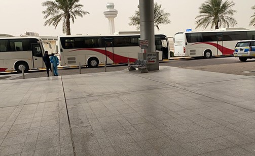 وصول 105 مواطنين من النجف وتم إحالتهم جميعاً إلى مركز الجون للحجر الصحي