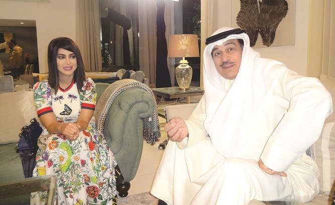 ابراهيم الحربي وشيلاء سبت في مشهد من المسلسل