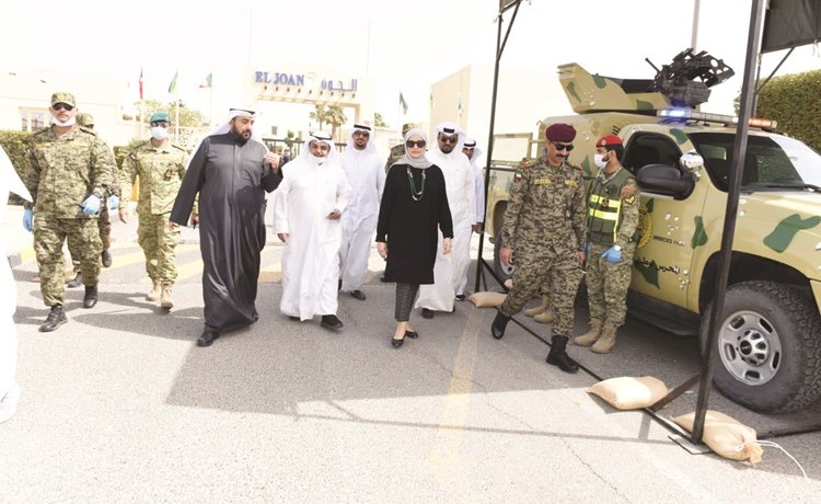 جانب من جولة الشيخ د.باسل الصباح ومريم العقيل في الحجر الصحي