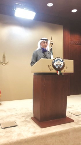 طارق المزرم خلال المؤتمر الصحافي