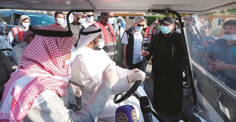 سمو الشيخ صباح الخالد خلال جولته في محجر الخيران