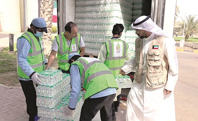جمعية الاصلاح الاجتماعي - نماء للزكاة و التنميةتوزيع الماء في منتزةالخيران