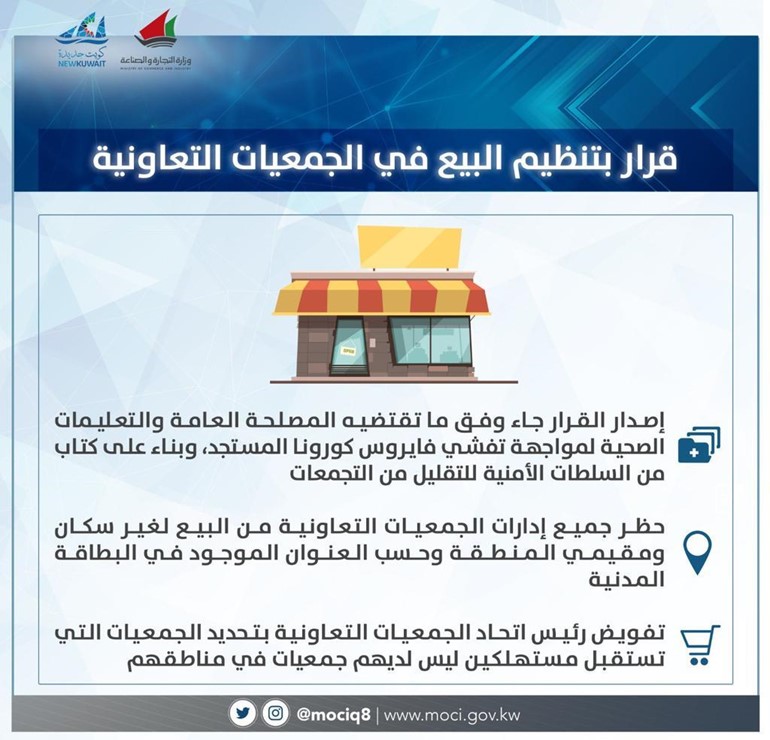 قرار بتنظيم البيع في الجمعيات التعاونية: حظر البيع لغير سكان ومقيمي المنطقة