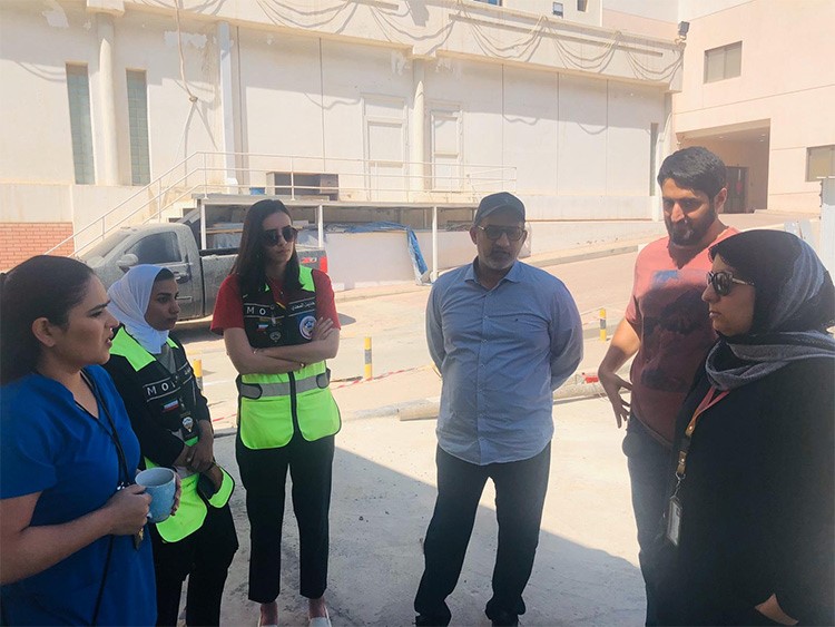 النهام تفقّد وحدات طوارئ "كورونا" بالفروانية ومبارك الكبير