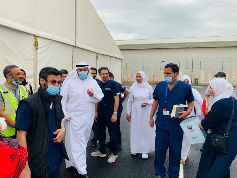 باسل الصباح يتفقد جهوزية موقع استقبال طائرات الإجلاء لمتابعة استعداد الفرق الطبية