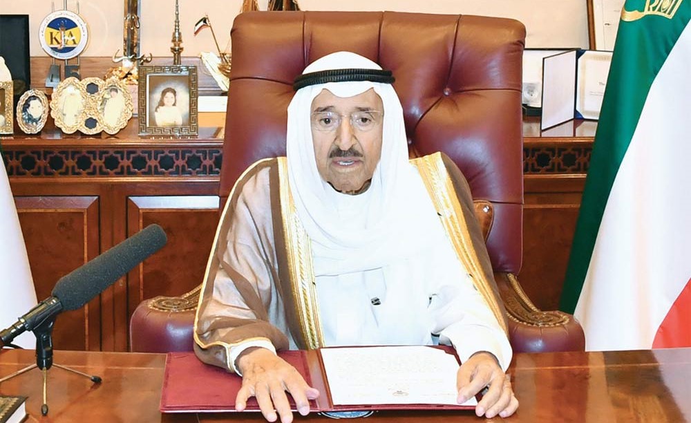  صاحب السمو الأمير الشيخ صباح الأحمد يلقي كلمة لأبنائه وإخوانه المواطنين