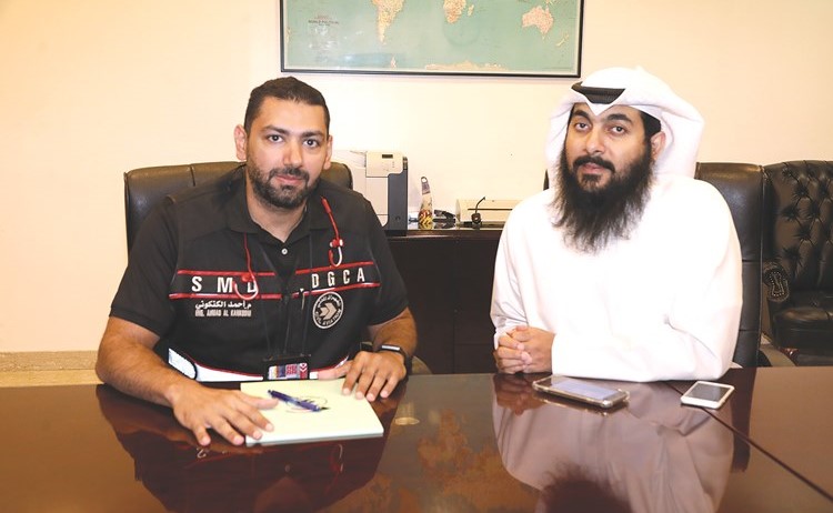 م. أحمد كنكوني خلال اللقاء مع الزميل ثامر السليم 	(زين علام)
