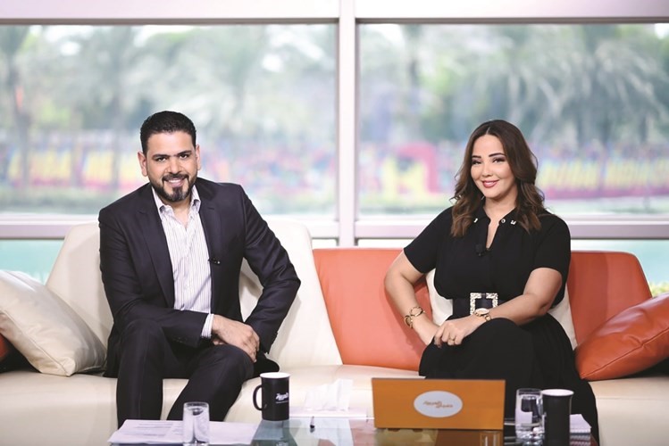  في برنامج صباح العربية مع زميلته مروى فهمي