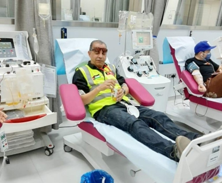 الجالية الأردنية تتبرع بالدم.. «وفاء للكويت.. دمنا واحد»