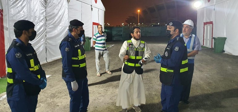 «الإطفاء» تشارك في تأمين محجر وزارة الأشغال بمنطقة العارضية