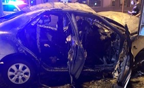 المركبة اليابانية بعد الحادث