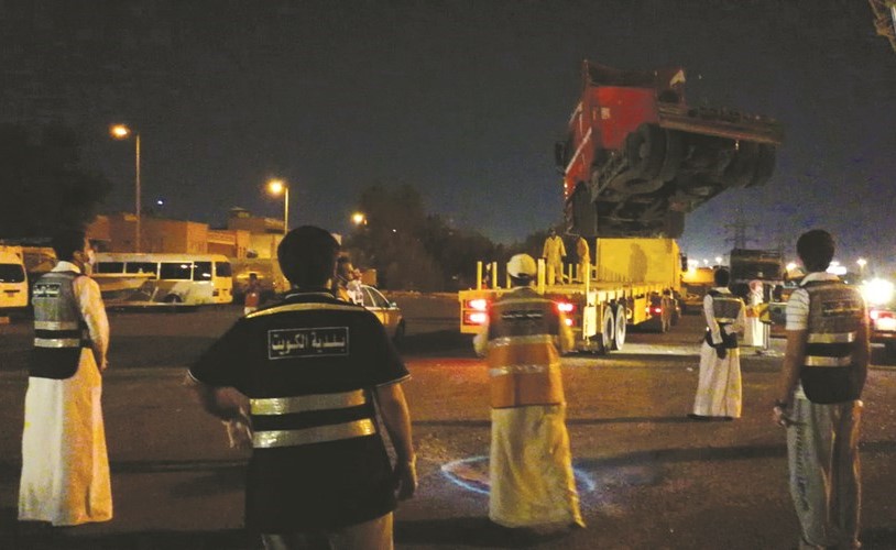 شاحنة في طريقها إلى الحجز
