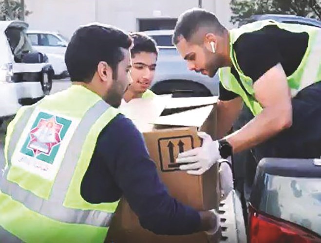 احدى الفرق التابعة للجمعية خلال تنفيذ إحدى الحملات