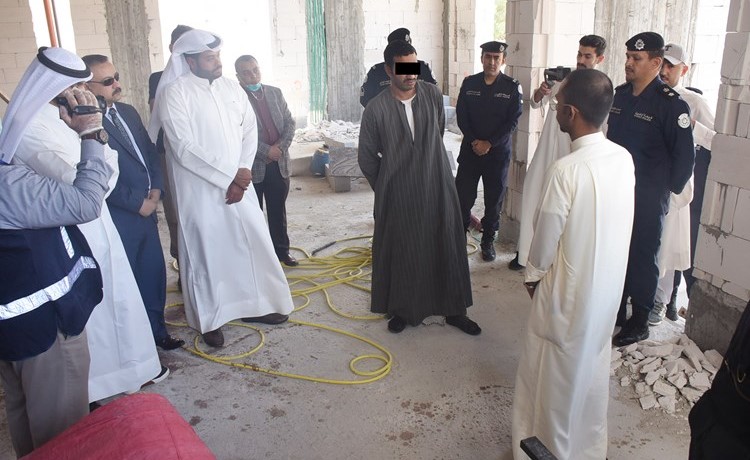الجاني في مكان قتله حارس القسيمة