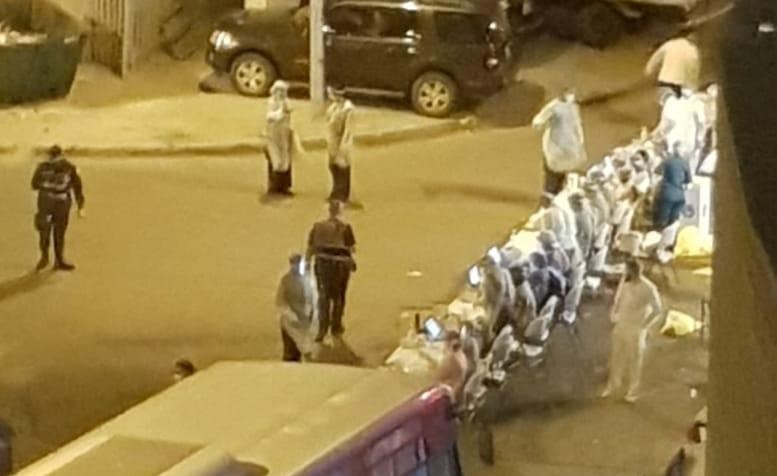 بالفيديو.. حجر صحي على سكان بناية بحولي