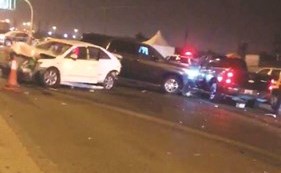 حادث التصادم على الدائري السادس