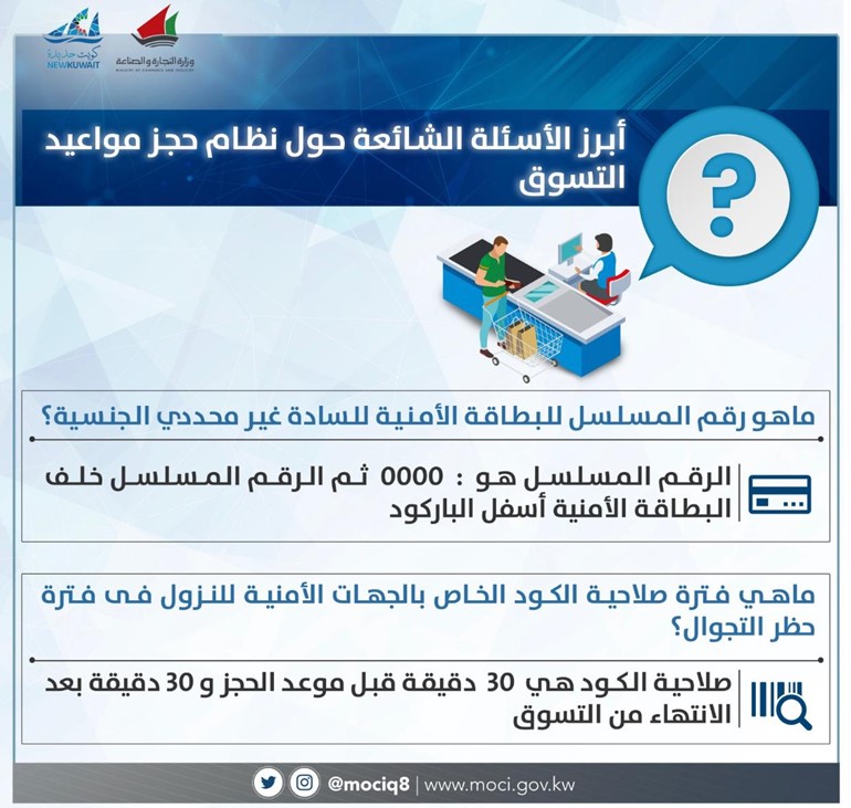 «التجارة» تجيب على أبرز الأسئلة الشائعة للمستهلكين حول نظام حجز مواعيد التسوق