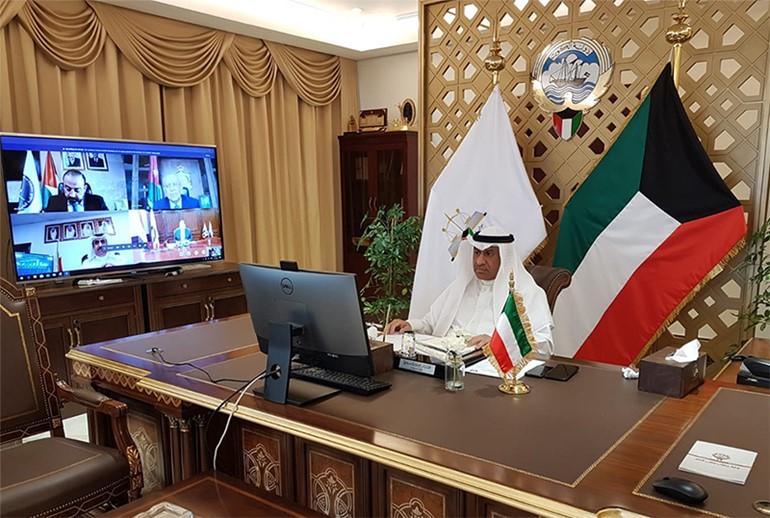 النائب العام يشارك اجتماع جمعية النواب العموم العرب الطارئ عبر تقنية "ڤيديو كونفرانس "