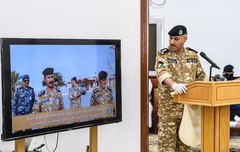 وزير الداخلية يقوم بزيارة تفقدية الى الحدود الشمالية "مركز الرتقة الحدودي"