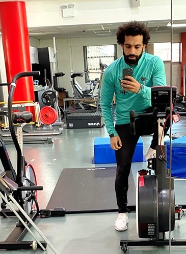  محمد صلاح في الجيم