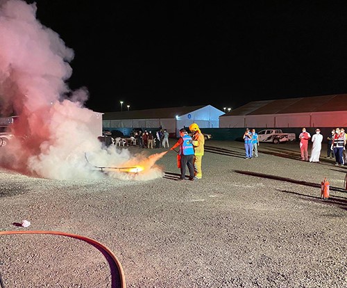 الإطفاء دربت الطاقم الطبي في محجر وزارة الأشغال على خطة الطوارئ