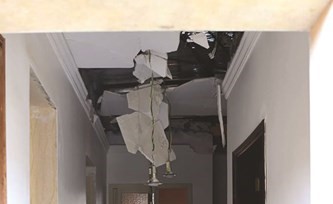  واضرار مادية بأحد الأسقف