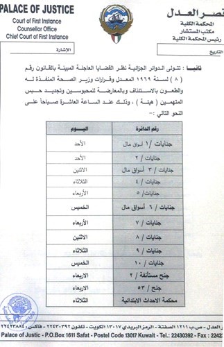 «الكلية»: قرار باستمرار نظر القضايا الجزائية العاجلة والأسرة.. والعمل خلال العطلة القضائية