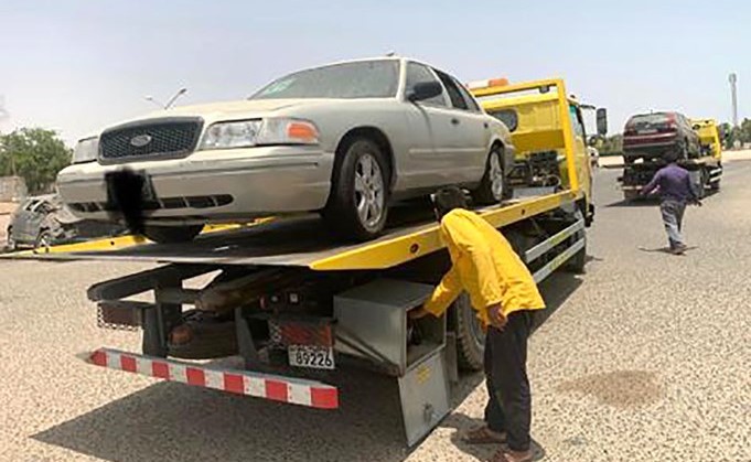 المركبات المخالفة تم رفعها تمهيدا لتحويلها الى كراج البلدية