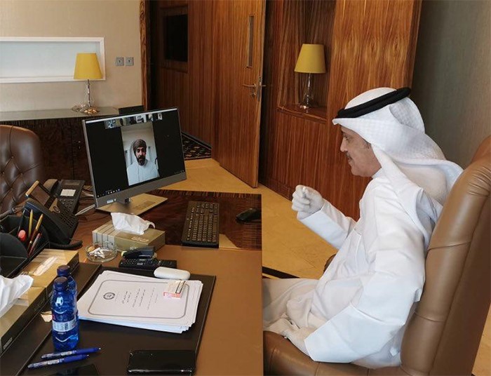 خالد العتيبي يشارك عبر تطبيق إلكتروني في اجتماع اللجنة الاقتصادية للبرلمان العربي
