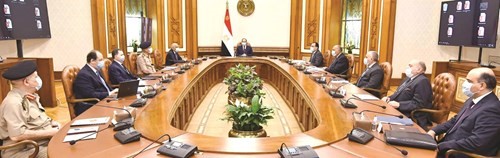  الرئيس عبد الفتاح السيسي مترئسا اجتماع مجلس الامن القومي